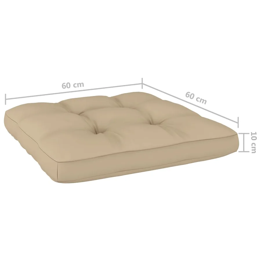 Chaise de jardin avec coussins beige Bois de pin imprégné - 6
