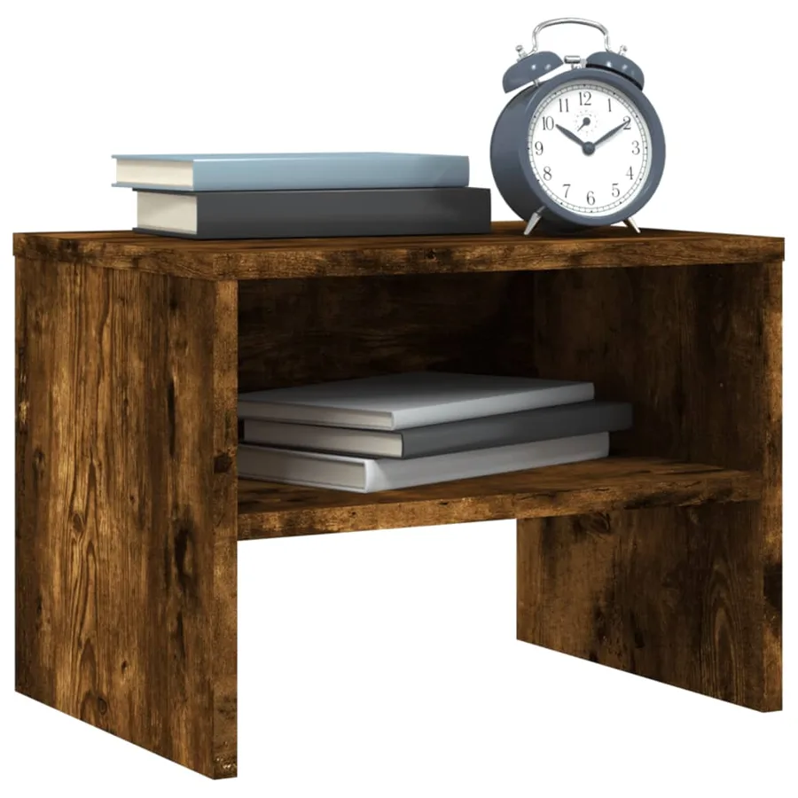 Tables de chevet 2 pcs Chêne fumé 40x30x30 cm Bois d'ingénierie - 3