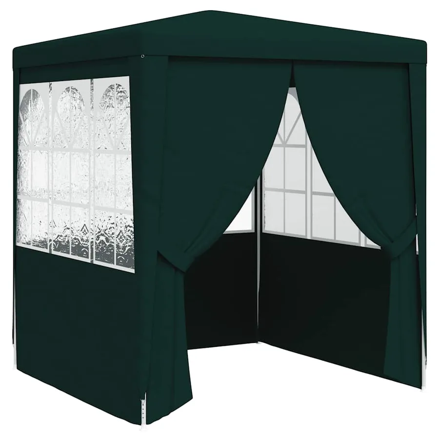 Tente de réception avec parois latérales 2x2 m Vert 90 g/m² - 2