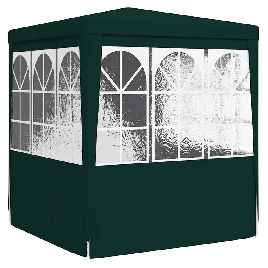 Tente de réception avec parois latérales 2x2 m Vert 90 g/m² - 6