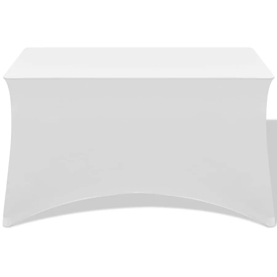 Housses extensibles pour table 2 pièces 183 x 76 x 74 cm Blanc - 2