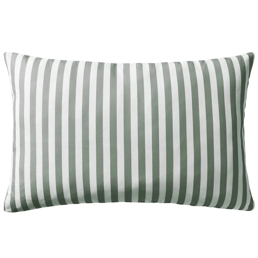 Oreiller d'extérieur lot de 2 Impression rayure 60 x 40 cm Gris - 3
