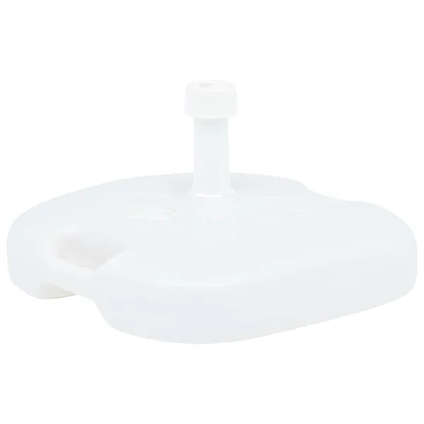 Socle de parasol rempli de sable/d'eau 16 L Blanc Plastique