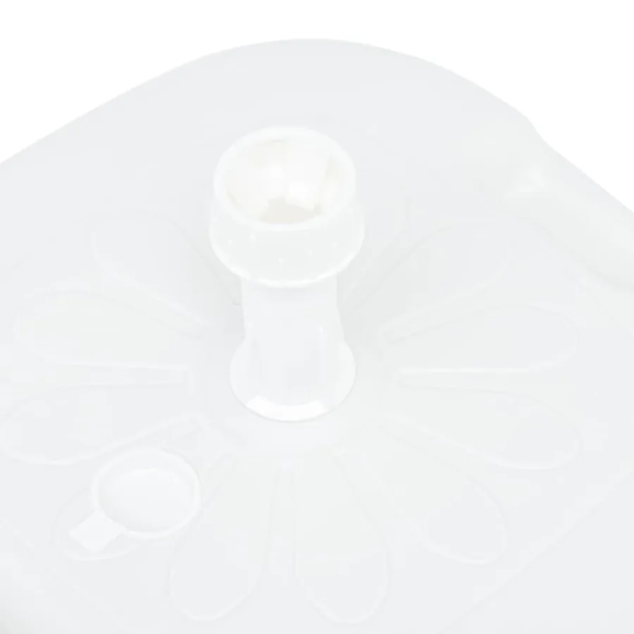 Socle de parasol rempli de sable/d'eau 16 L Blanc Plastique - 5