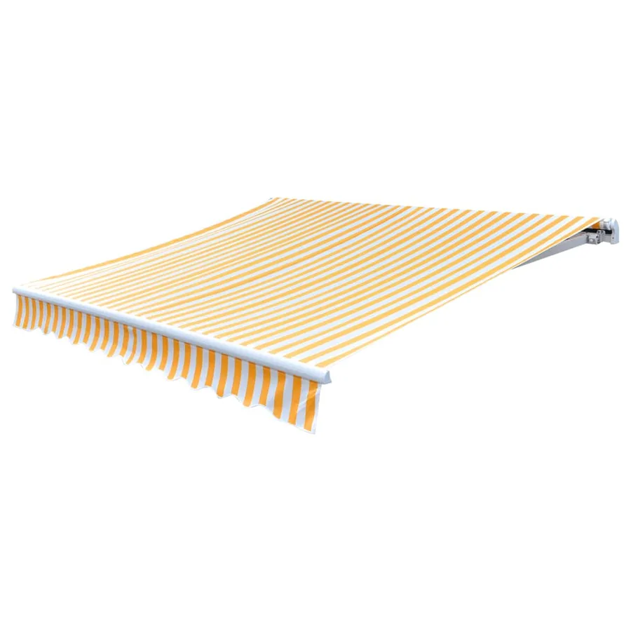Tissu de remplacement pour auvent jaune et blanc 3x2,5 m polyester - 2