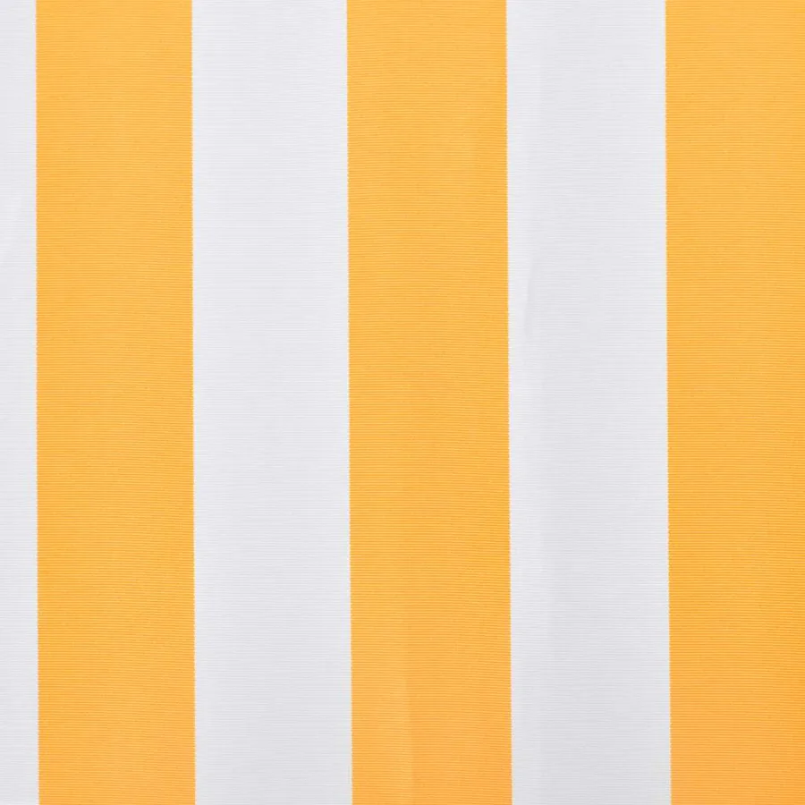 Tissu de remplacement pour auvent jaune et blanc 3x2,5 m polyester - 3