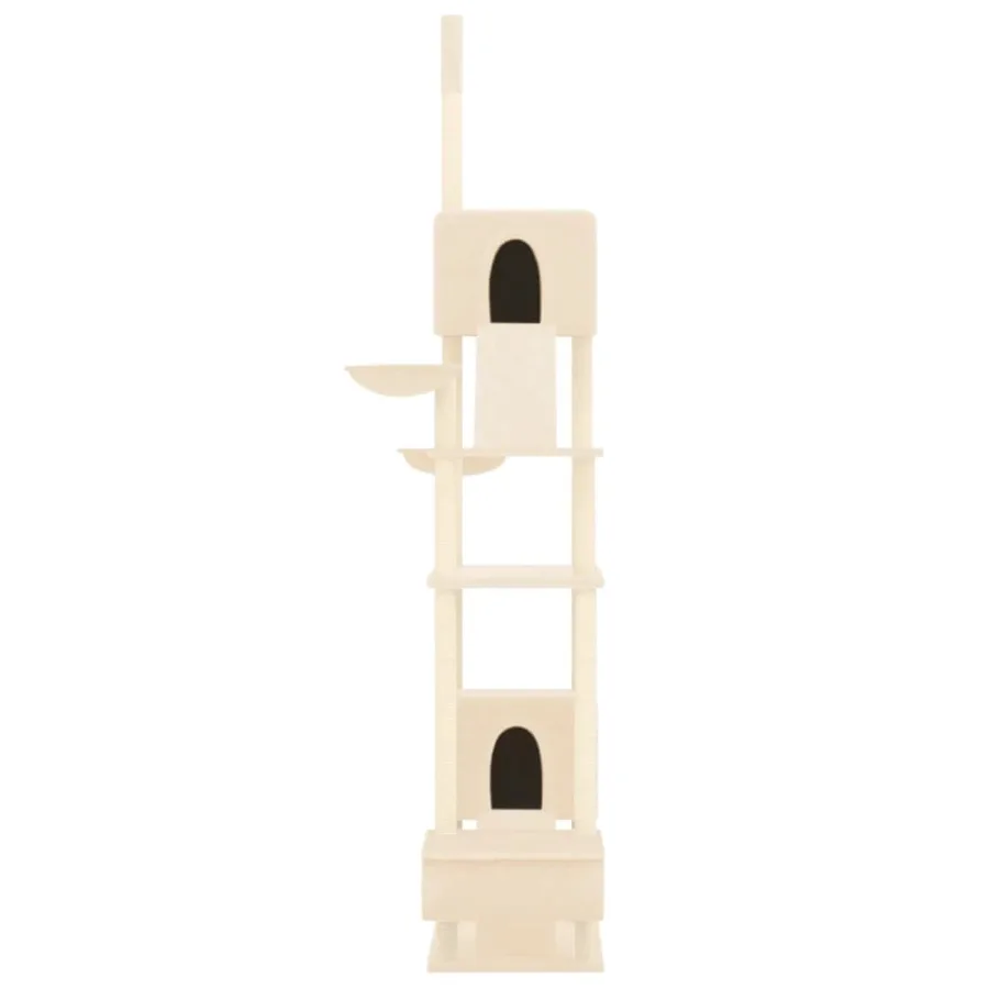Arbre à chat du sol au plafond Crème 277-303 cm - 3