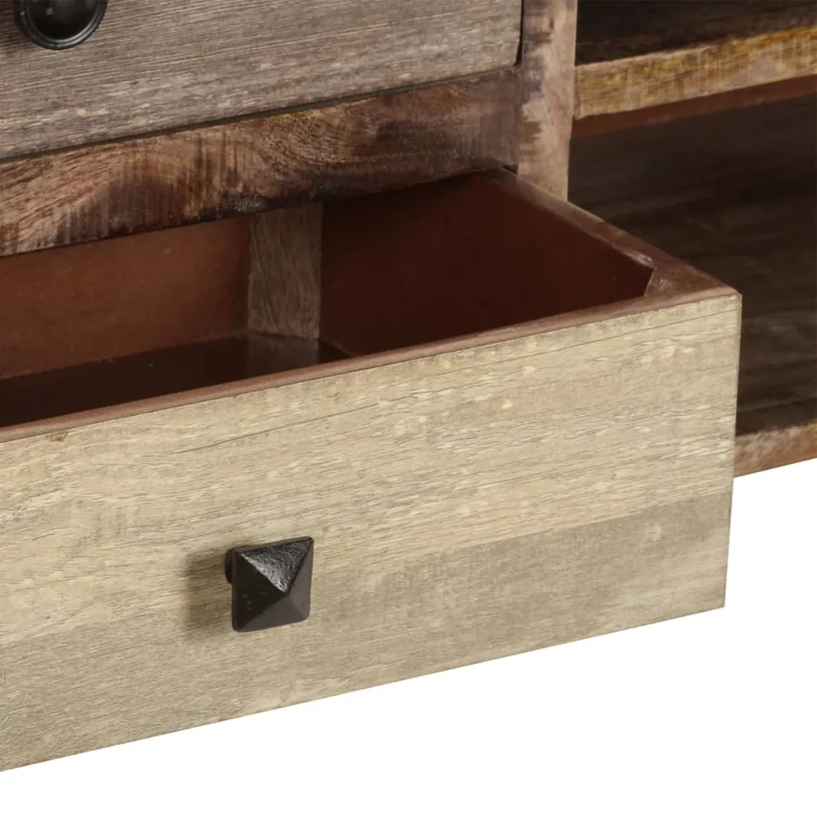 Meuble TV 118x30x40 cm Bois de manguier massif - 10