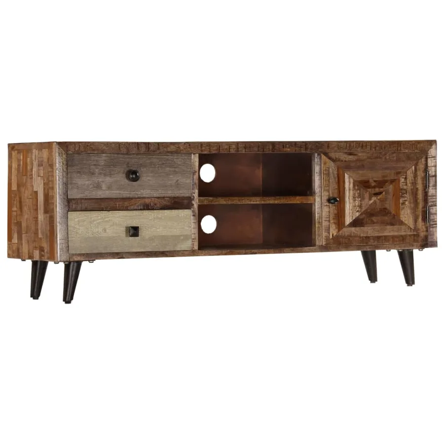Meuble TV 118x30x40 cm Bois de manguier massif - 15