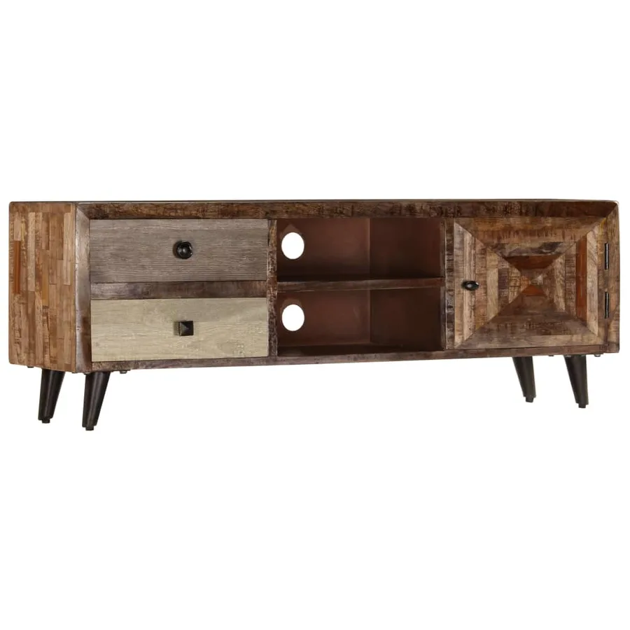 Meuble TV 118x30x40 cm Bois de manguier massif - 16