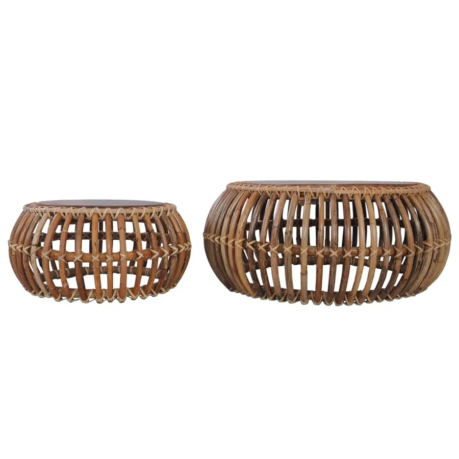 Tables basses 2 pcs Rotin naturel - 2
