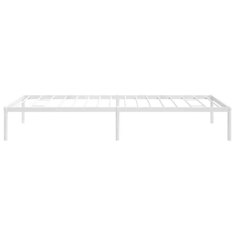 Cadre de lit métal sans matelas blanc 90x200 cm - 6