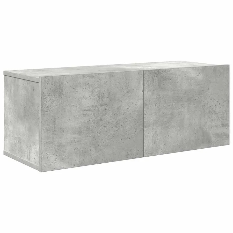 Ensemble de meubles TV 7 pcs Gris béton Bois d'ingénierie - 5