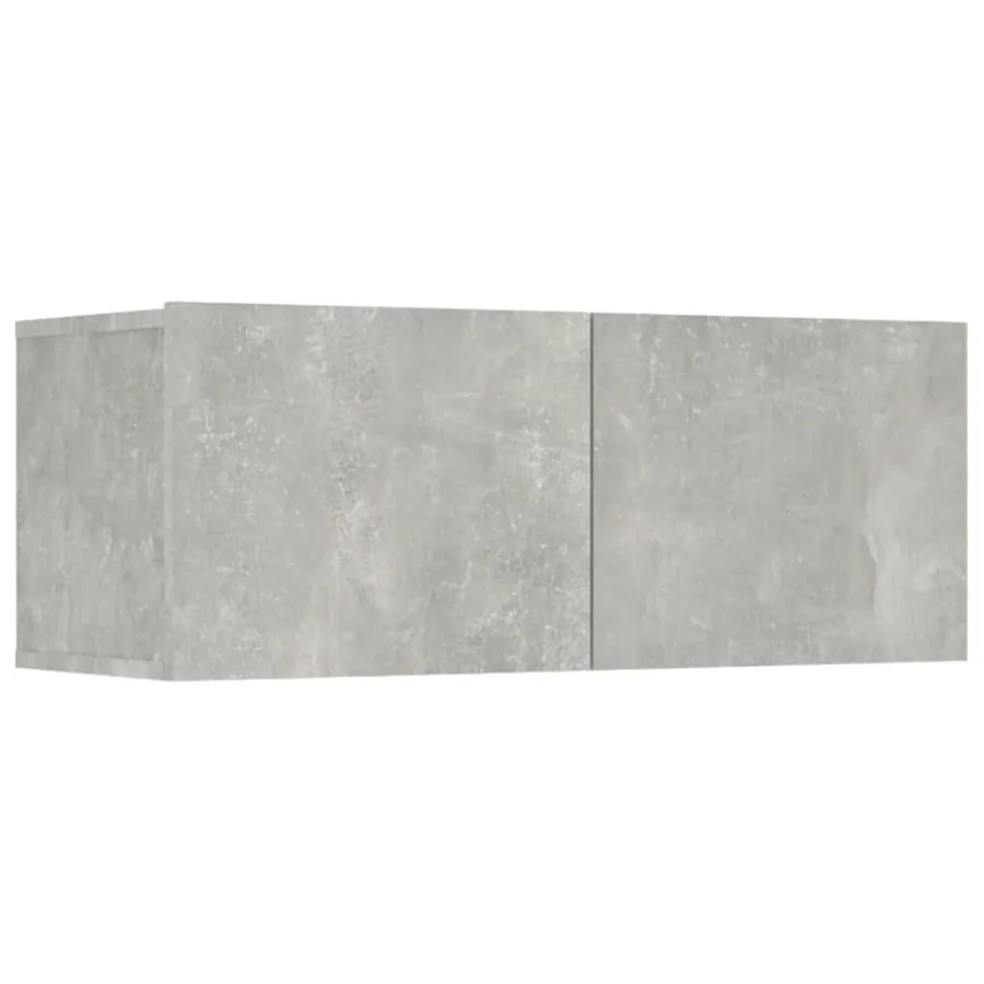 Meubles TV 4 pcs gris béton 80x30x30 cm bois d'ingénierie - 7