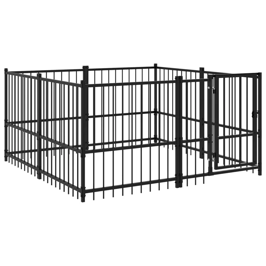 Chenil d'extérieur pour chiens Acier 3,75 m² - 2