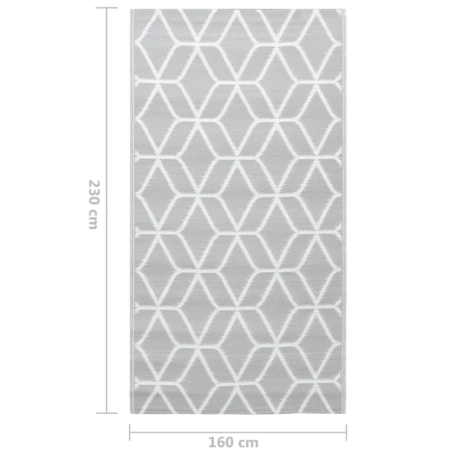 Tapis d'extérieur ARAKIL Gris 160x230 cm PP - 7