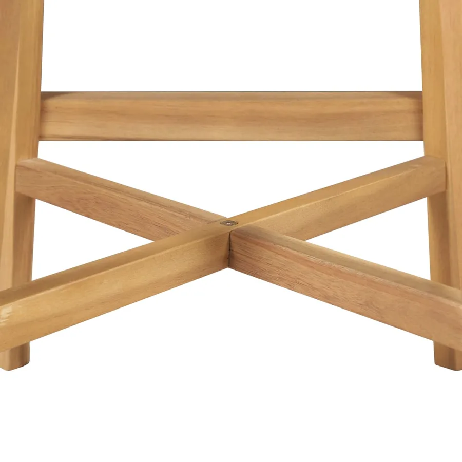 Tabourets de bar lot de 2 bois d'acacia solide - 4
