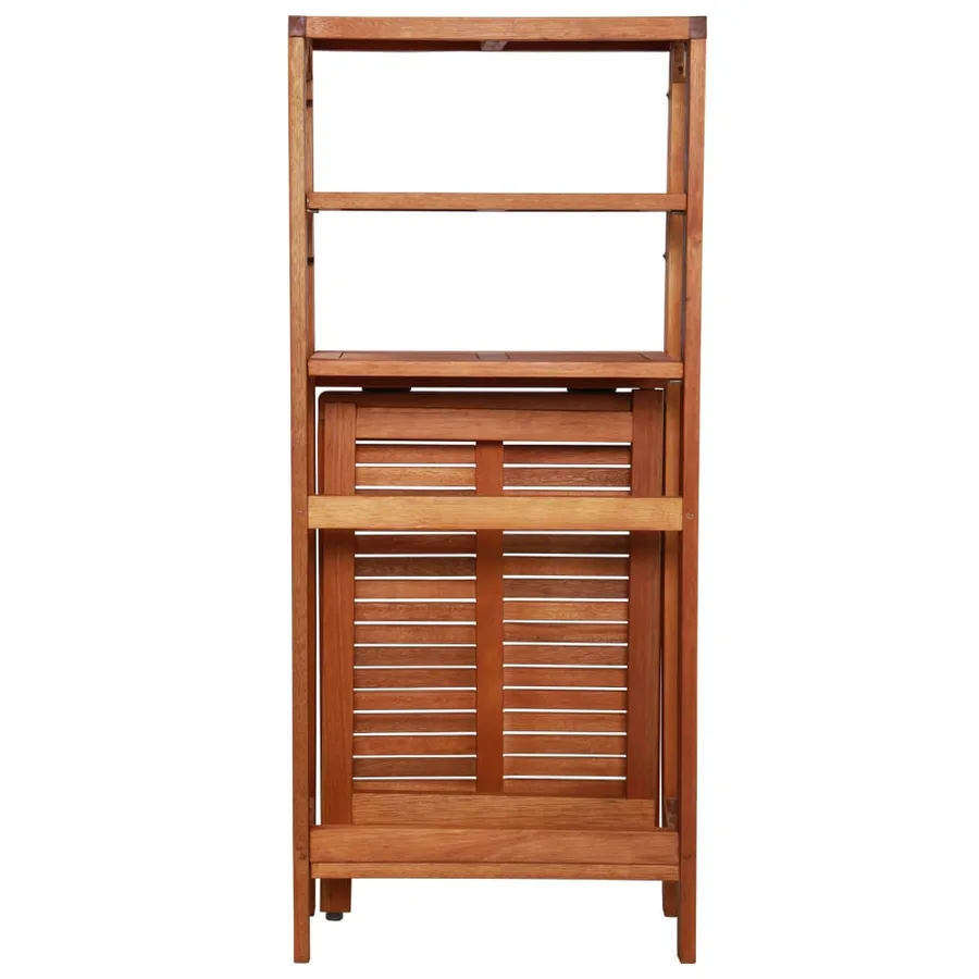 Mobilier de bistro pliable 3 pcs Bois d'acacia solide - 12