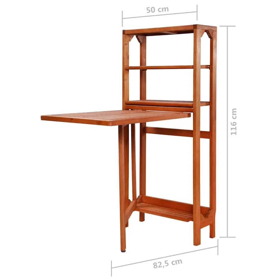 Mobilier de bistro pliable 3 pcs Bois d'acacia solide - 16
