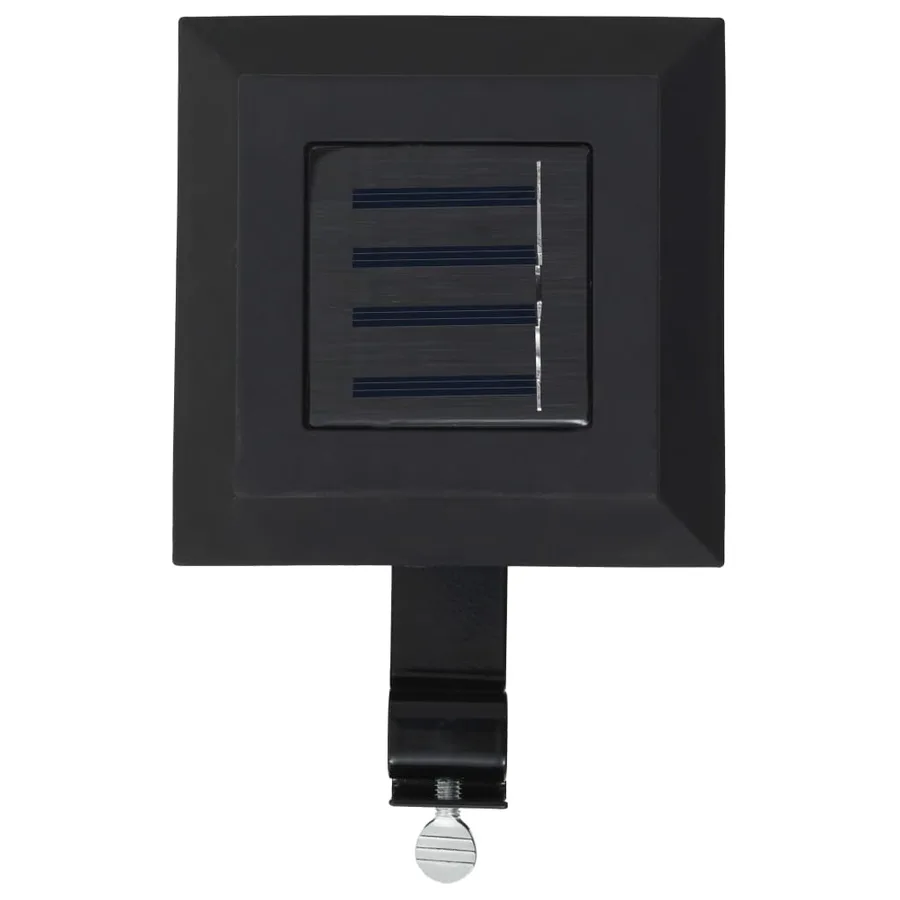 Lampe solaire à LED carrée d'extérieur 6 pcs 12 cm Noir - 5
