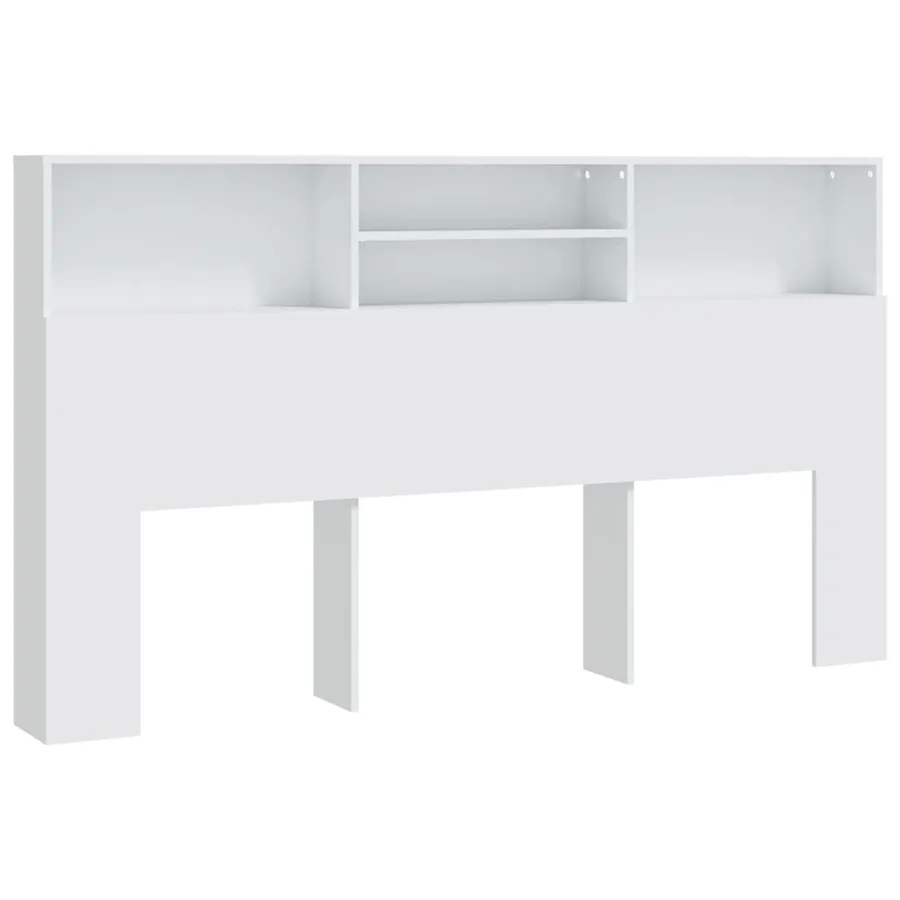 Armoire de tête de lit Blanc 180x19x103,5 cm - 2