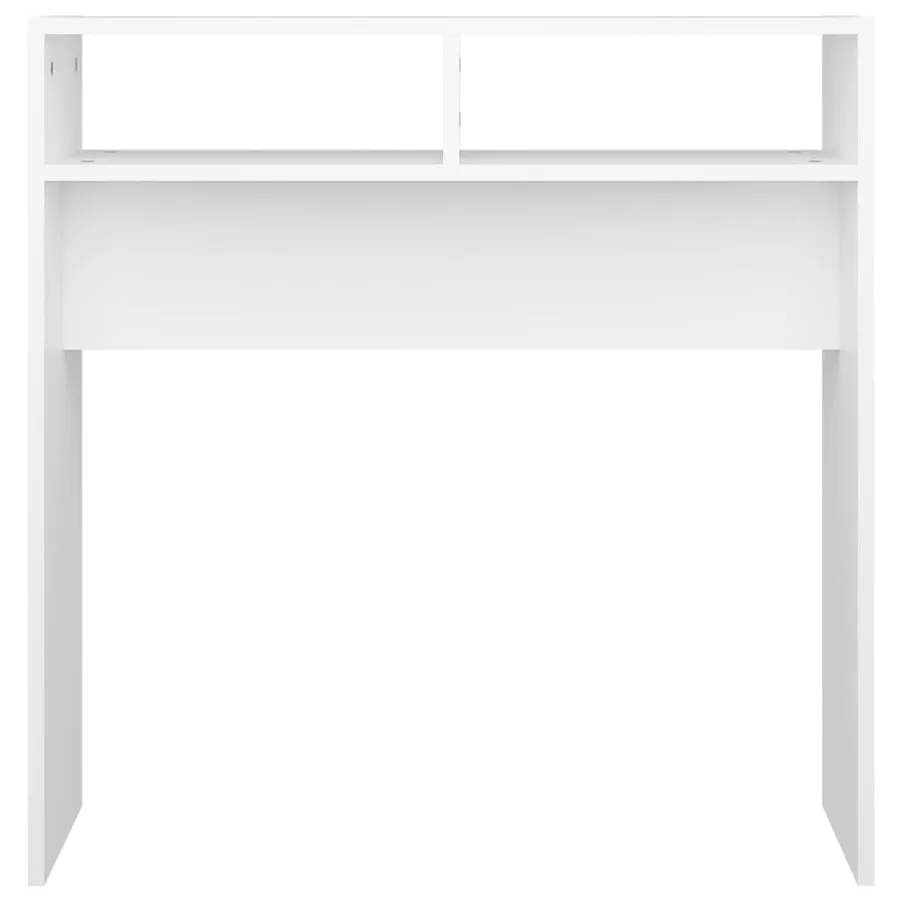 Table console blanc 78x30x80 cm bois d'ingénierie - 4