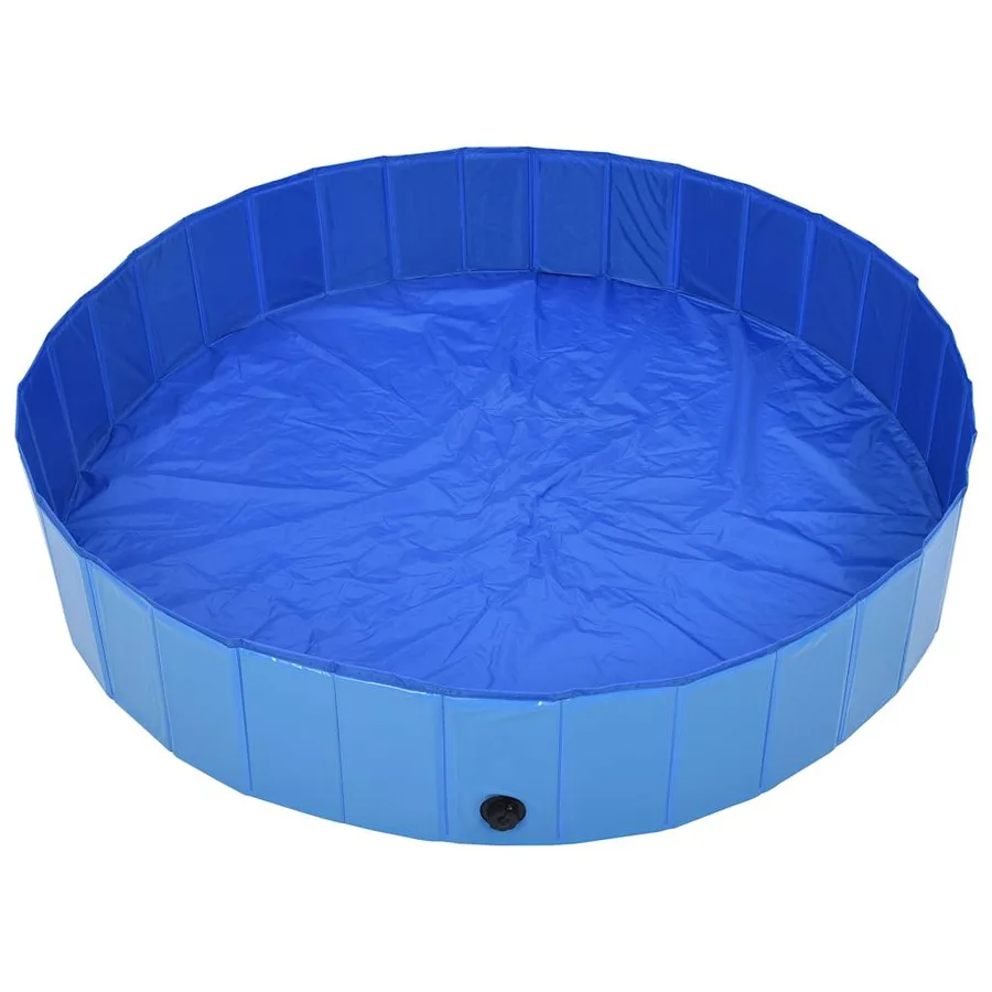 Piscine pliable pour chiens Bleu 160x30 cm PVC - 3