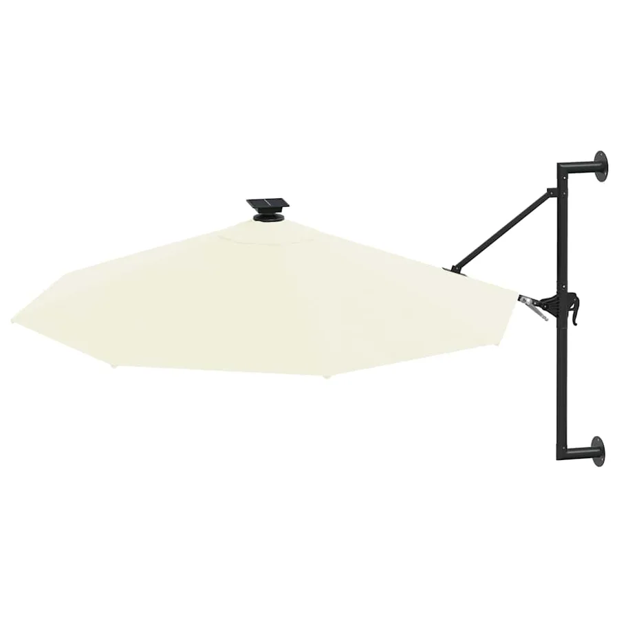 Parasol mural de jardin avec LED 300 cm sable - 3