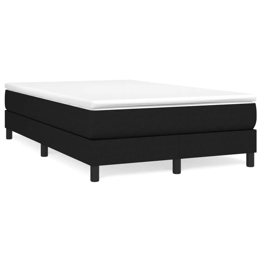 Sommier à lattes de lit avec matelas Noir 120x200 cm Tissu - 2