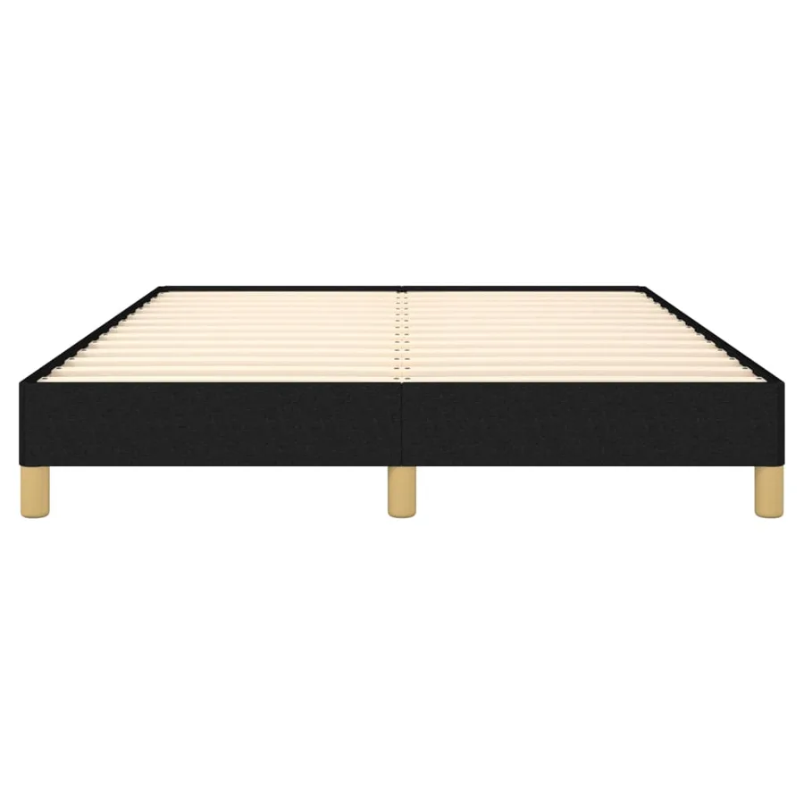Cadre de lit sans matelas noir 140x200 cm tissu - 5