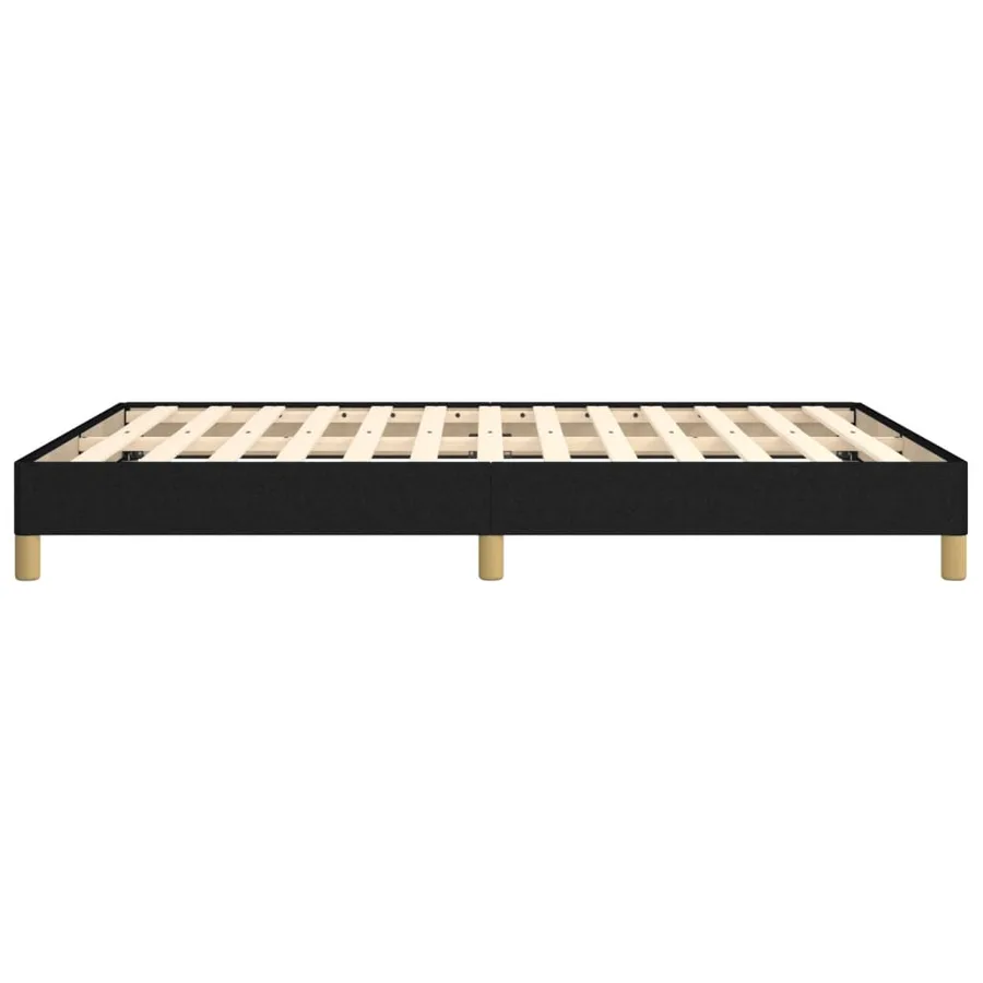 Cadre de lit sans matelas noir 140x200 cm tissu - 6
