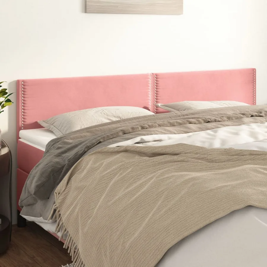 Têtes de lit Rose 200x5x78/88 cm Velours