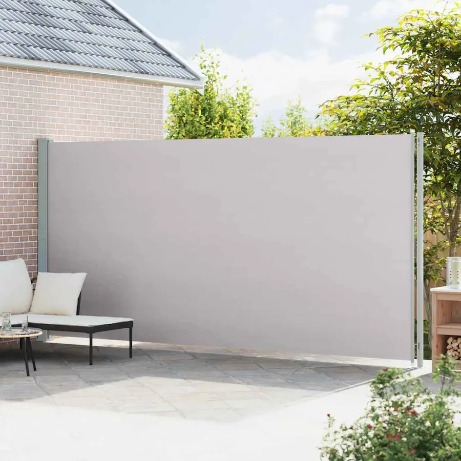 Auvent latéral rétractable de patio 220x600 cm Gris - 3