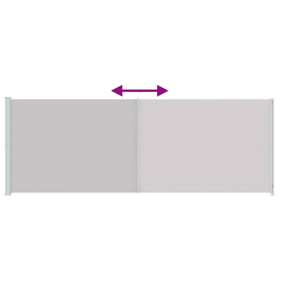 Auvent latéral rétractable de patio 220x600 cm Gris - 7