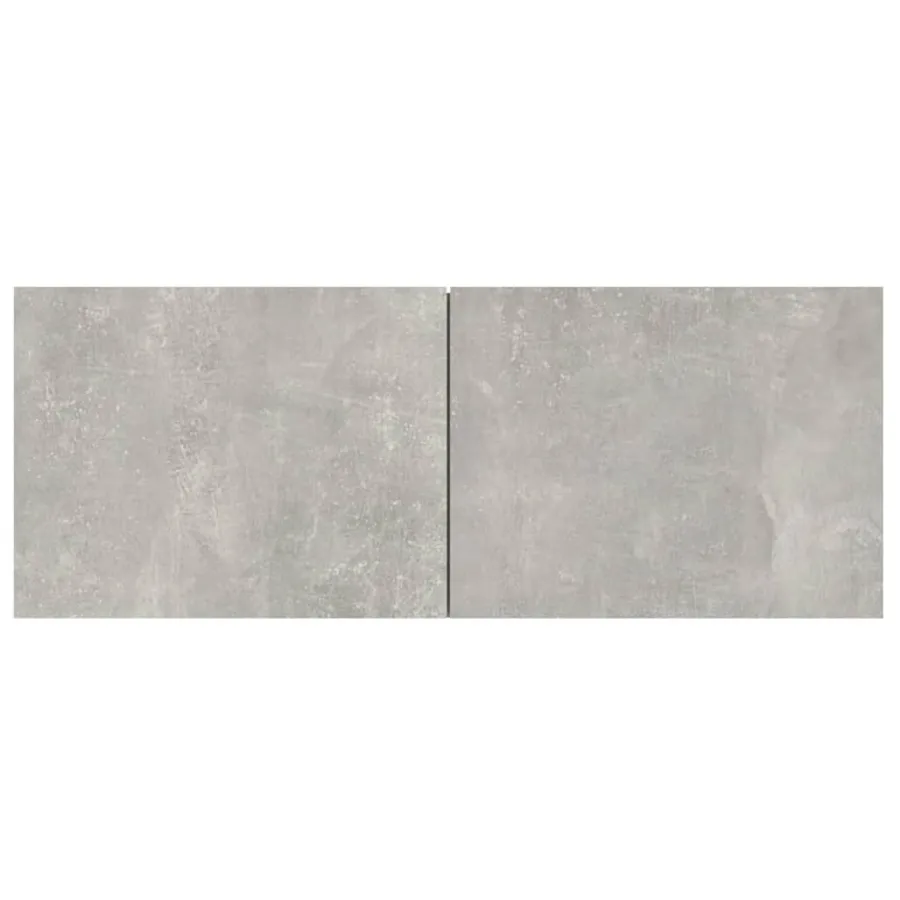 Meuble TV mural Gris béton Bois d'ingénierie - 6