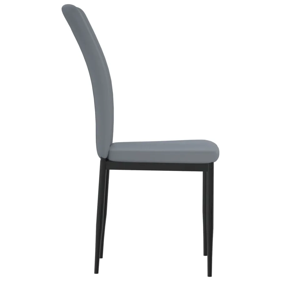 Chaises à manger lot de 4 Gris clair Velours - 5