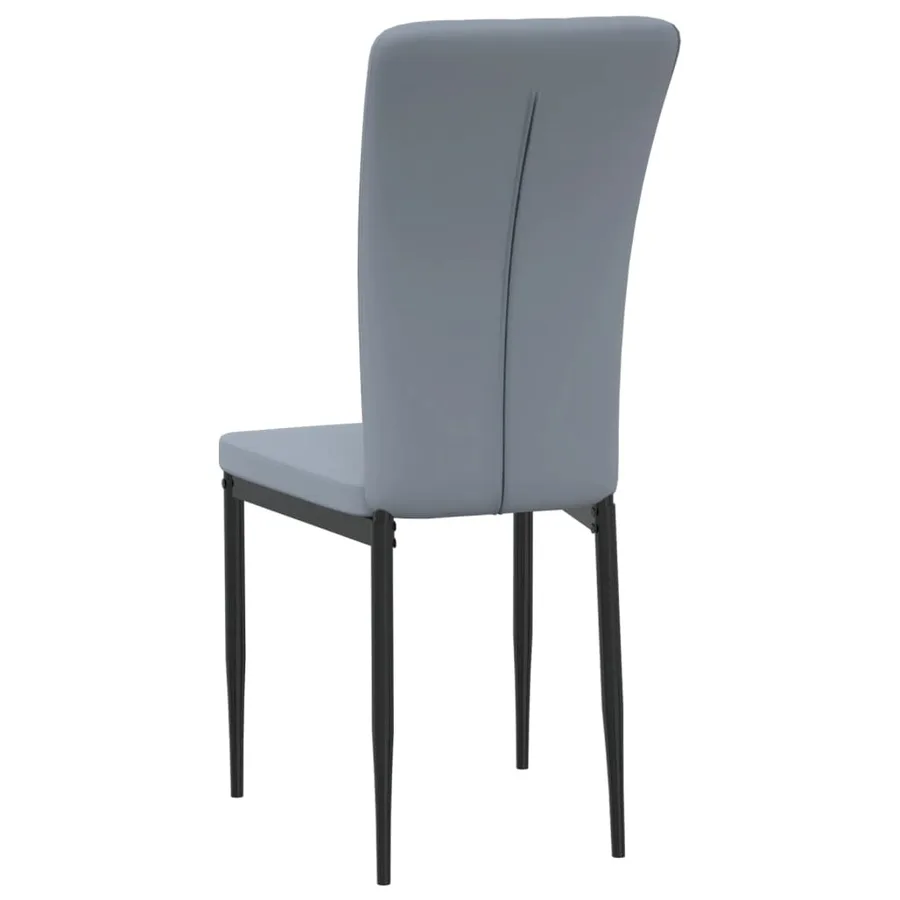 Chaises à manger lot de 4 Gris clair Velours - 6