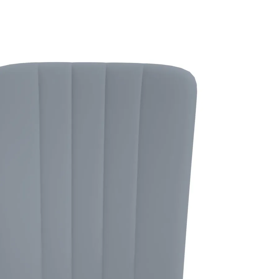 Chaises à manger lot de 4 Gris clair Velours - 7