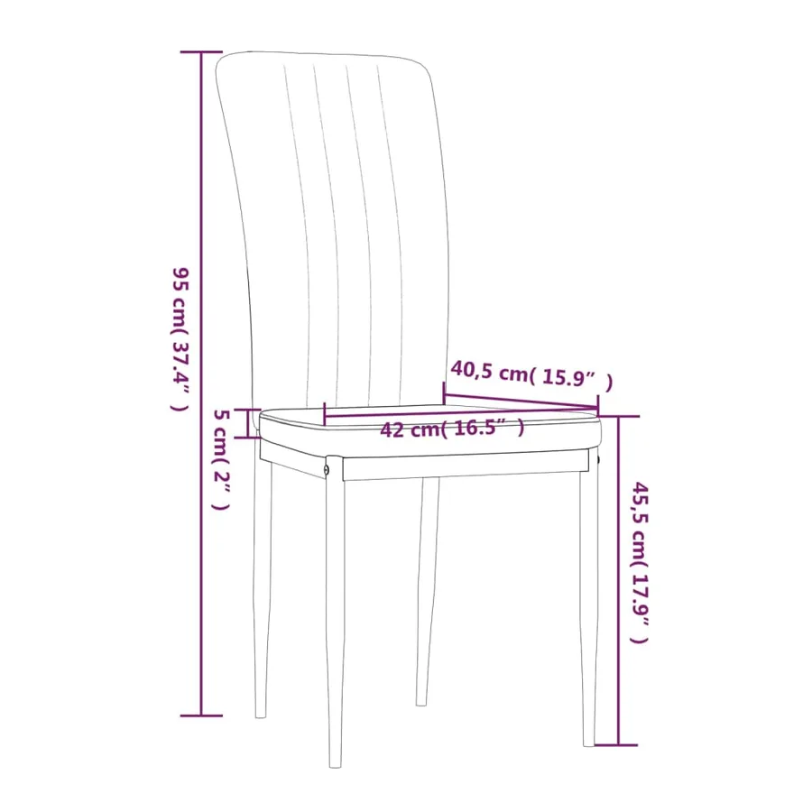 Chaises à manger lot de 4 Gris clair Velours - 9