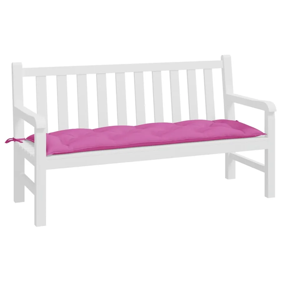 Coussin de banc de jardin rose 150x50x7 cm tissu oxford - 3