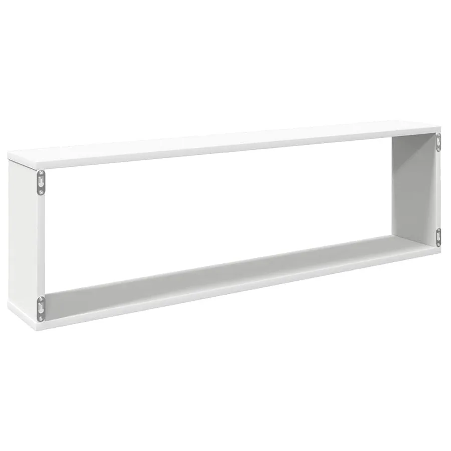 Étagères cube murales 4 pcs Blanc 100x15x30cm bois d'ingénierie - 8