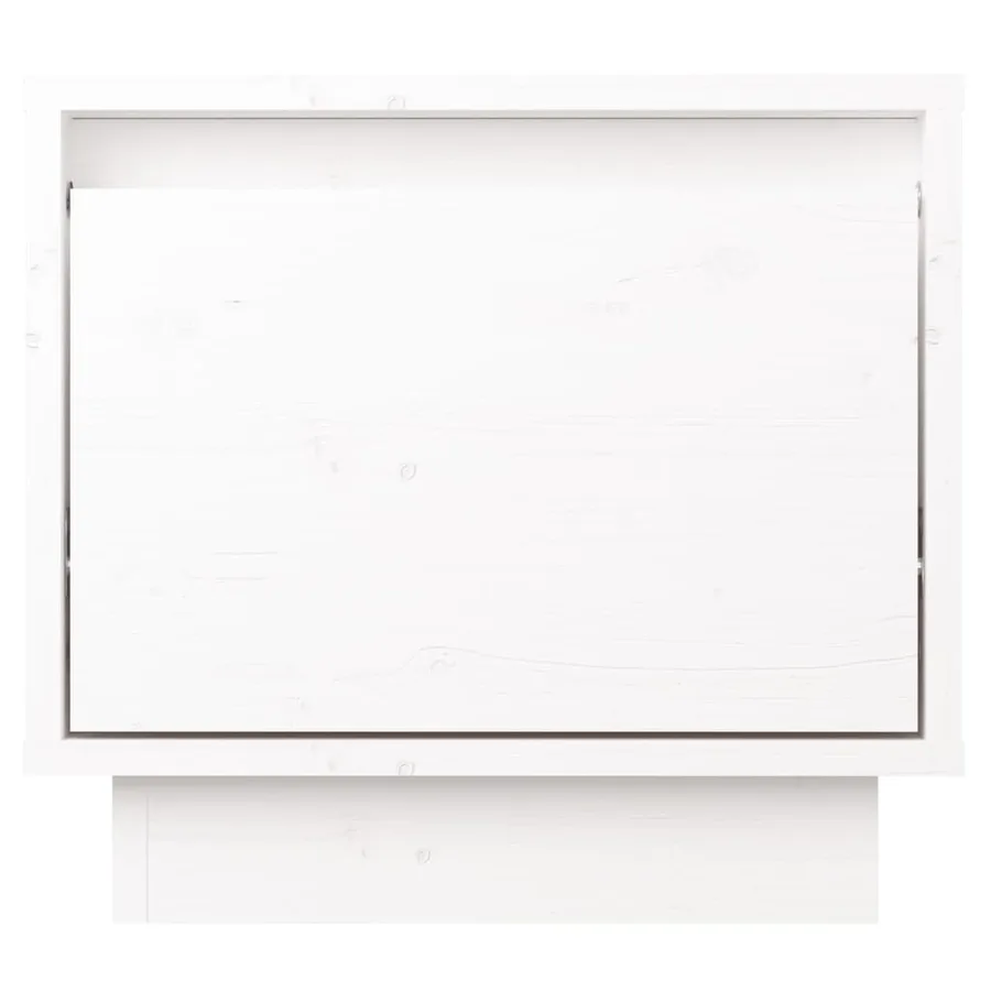 Table de chevet Blanc 35x34x32 cm Bois de pin solide - 4
