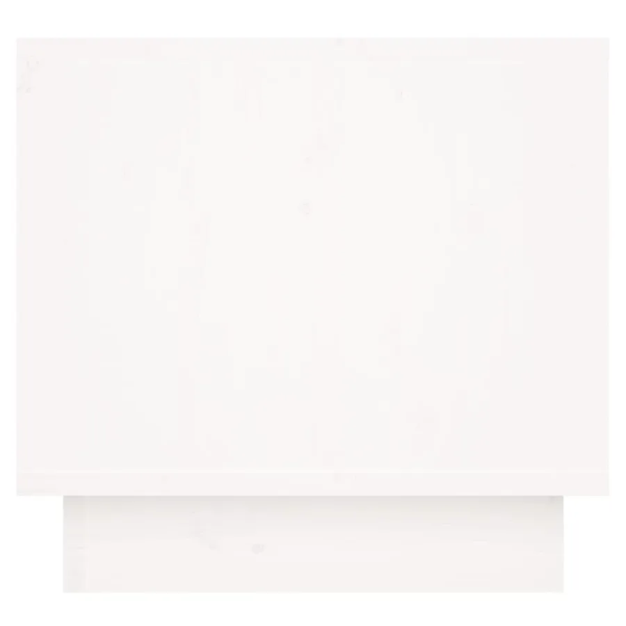 Table de chevet Blanc 35x34x32 cm Bois de pin solide - 6