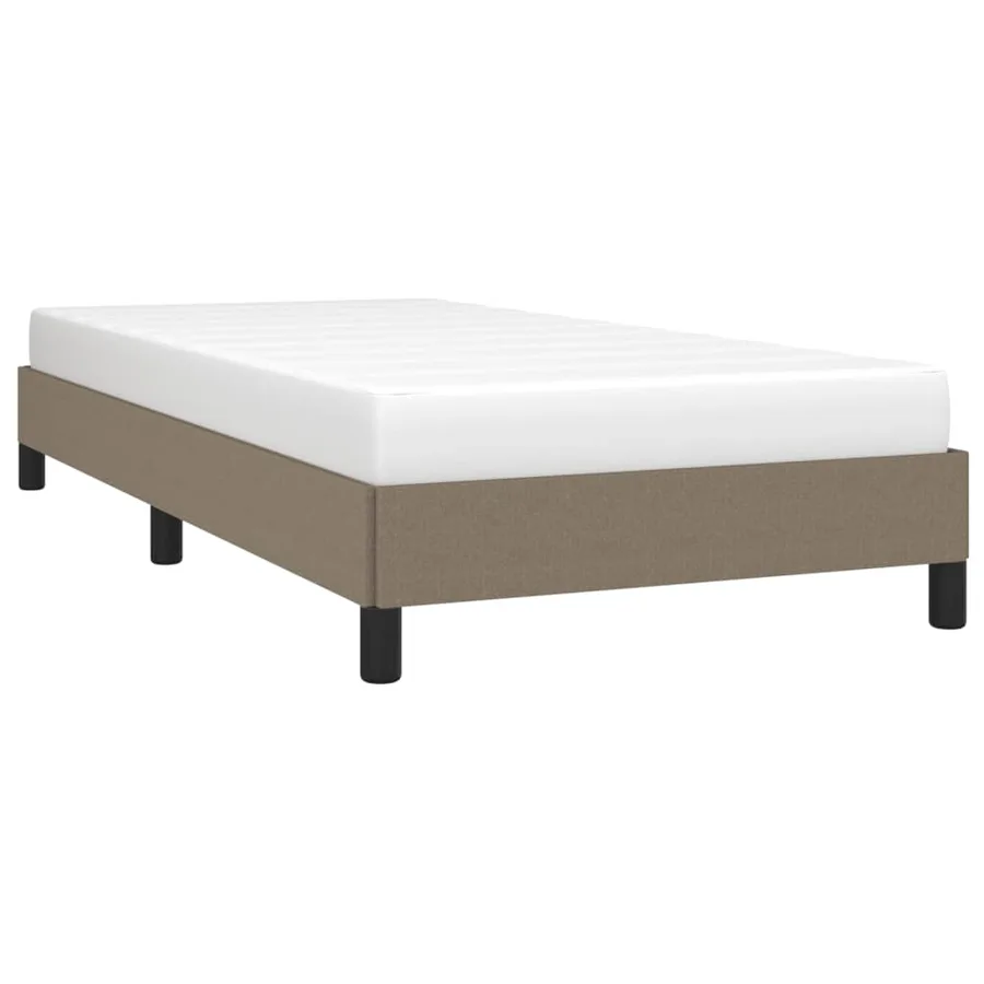 Cadre de lit sans matelas taupe 100x200 cm tissu - 3