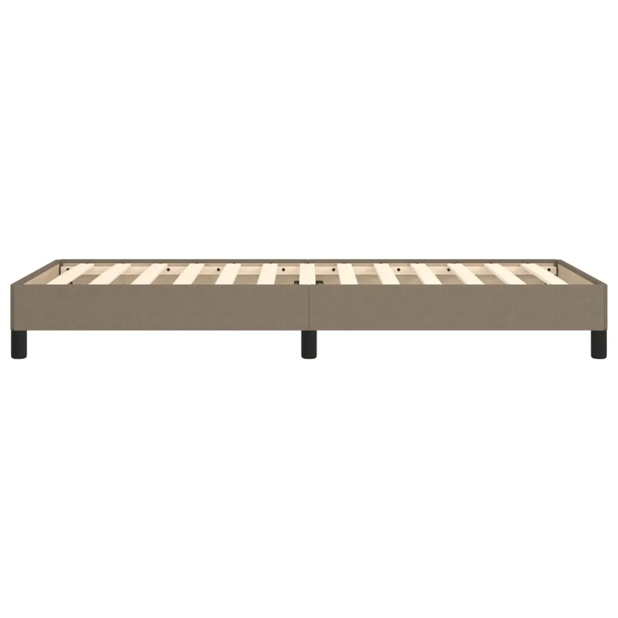 Cadre de lit sans matelas taupe 100x200 cm tissu - 6