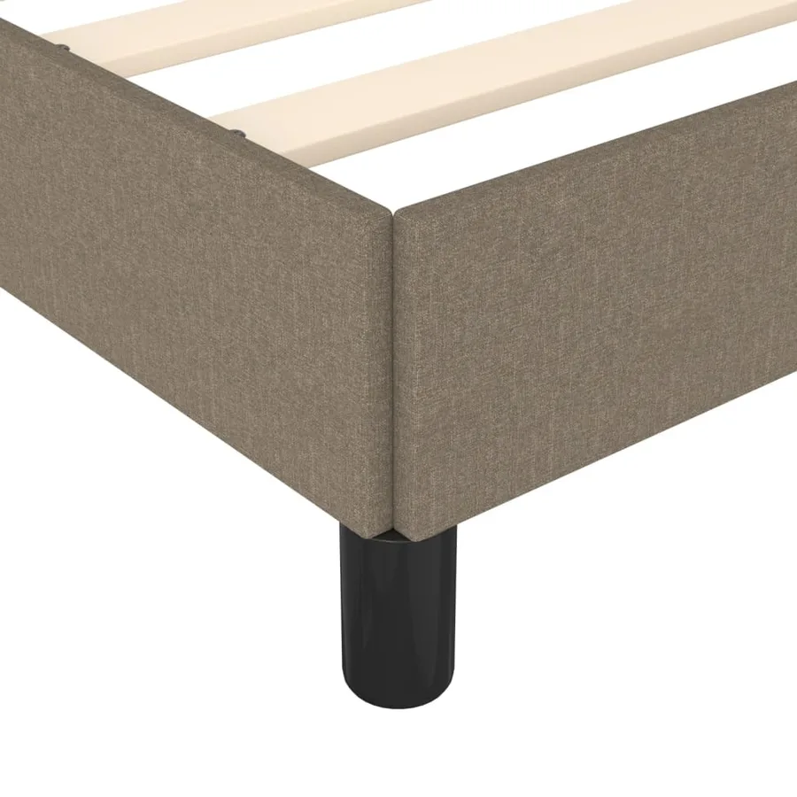 Cadre de lit sans matelas taupe 100x200 cm tissu - 7