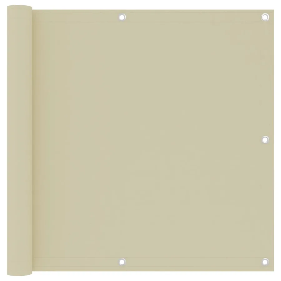 Écran de balcon Crème 90x300 cm Tissu Oxford