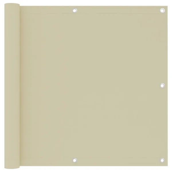 Écran de balcon Crème 90x300 cm Tissu Oxford