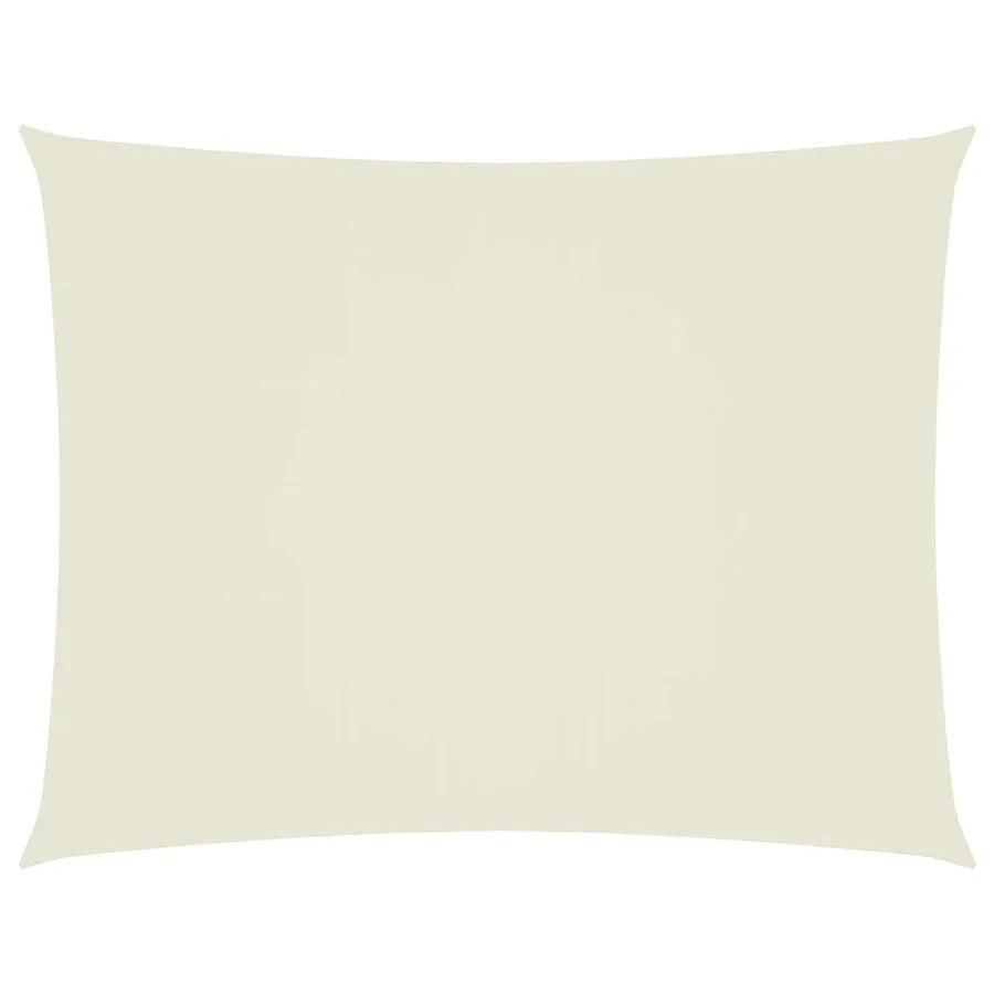 Voile de parasol tissu oxford rectangulaire 5x6 m crème - 2