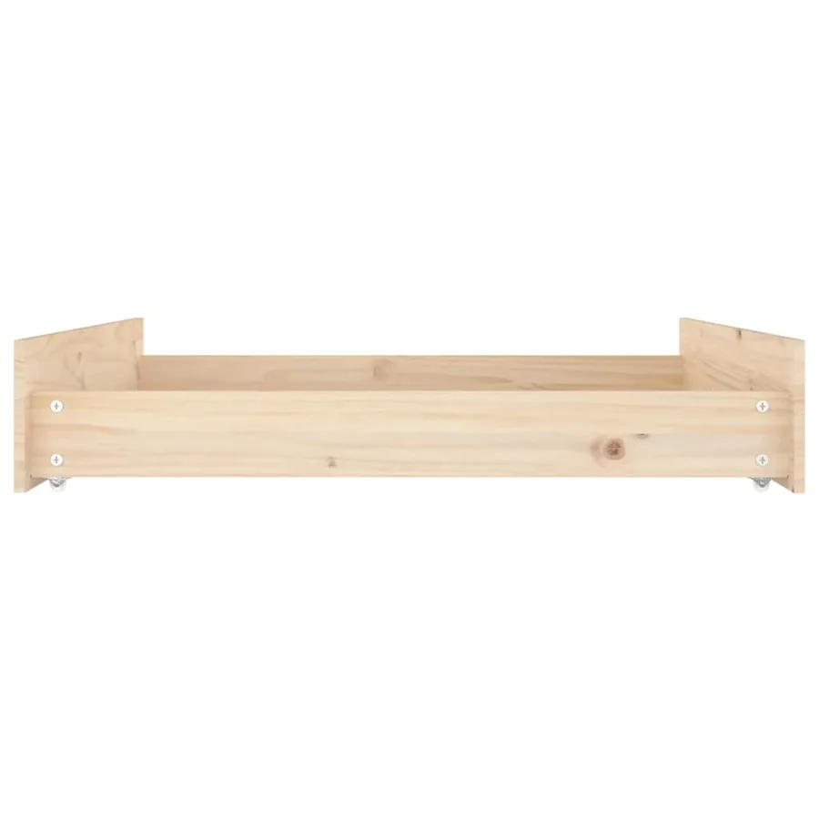 Tiroirs de lit 2 pcs bois de pin massif - 5